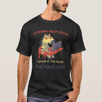在宅勤務のシマウマ従業員 月の優秀者(M~) Tシャツ