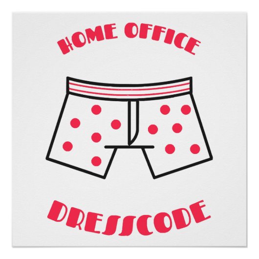 在宅勤務のドレスコード ポスター (正面)