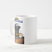 在宅勤務のユーモア コーヒーマグカップ (正面左)
