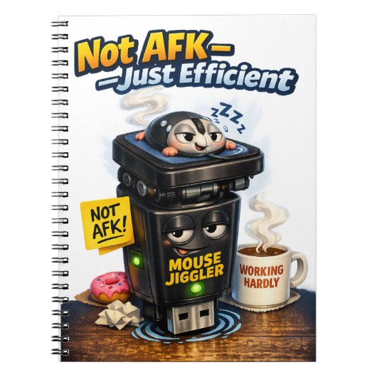 在宅勤務のユーモア、私はAFKではありません! ノートブック (正面)