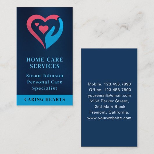 在宅医療介護者ナース 名刺 (正面/裏面)