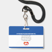 在宅医療援助|医療写真ID バッジ (ストラップ付き裏面)