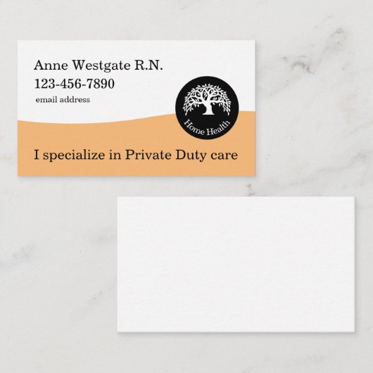 在宅医療登録ナース医療 名刺 (正面/裏面)