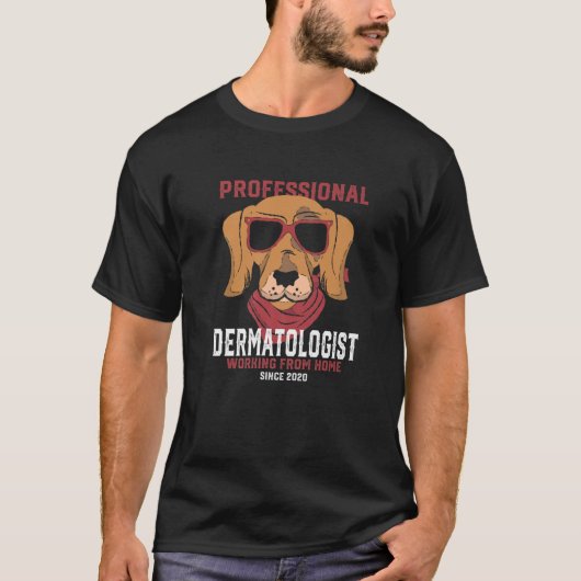 在宅皮膚科医皮膚科ドッグLoから作業 Tシャツ (正面)