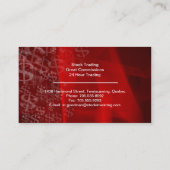 在庫は名刺の赤く白いドル記号を投資します 名刺 (裏面)