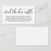 在庫バーラッフルカードブライダルシャワー招待状 エンクロージャーカード (正面/裏面)