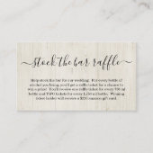 在庫バーラッフルカードブライダルシャワー招待状 エンクロージャーカード (正面)