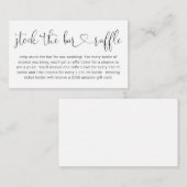 在庫バーラッフルカードブライダルシャワー招待状 エンクロージャーカード (正面/裏面)