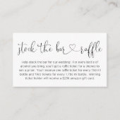 在庫バーラッフルカードブライダルシャワー招待状 エンクロージャーカード (正面)