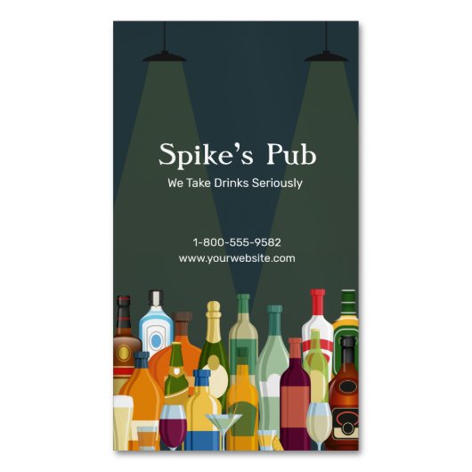 在庫バー マグネット名刺 (正面縦)