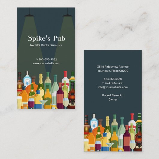 在庫バー 名刺 (正面/裏面)