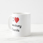 在庫棚卸MAG - I Love在庫棚卸 コーヒーマグカップ (正面左)