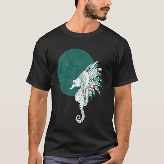 在来種のタツノオトシゴ Tシャツ (正面)