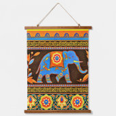 在来種の象 吊り下げ型タペストリー (正面)