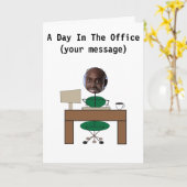 在職中の日 カード (黄色い花)