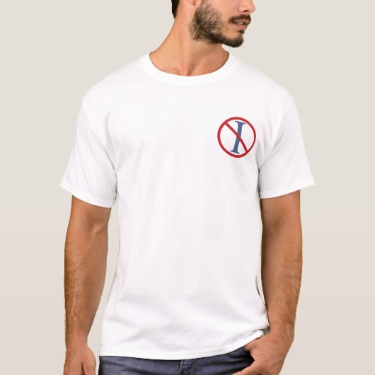 在職者無し-白の投票用紙 Tシャツ (正面)