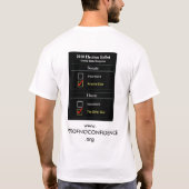 在職者無し-白の投票用紙 Tシャツ (裏面)