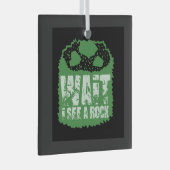 地おもしろい質 – 岩が見えるまで待つ ガラスオーナメント (正面右)