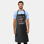 地すごい理先生救ワールド感謝ギフト エプロン (着用した状態)