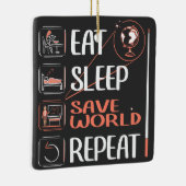 地すごい理先生救ワールド感謝ギフト セラミックオーナメント (右)