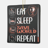 地すごい理先生救ワールド感謝ギフト セラミックオーナメント (左)