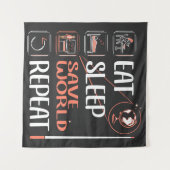 地すごい理先生救ワールド感謝ギフト タペストリー (正面(横))