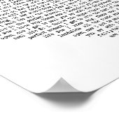 地すべりホワイトハートソングリリックウォールアートプリント ポスター (角)