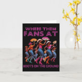 地に靴を履いておもしろいファンたちが並んだ場所 カード (黄色い花)