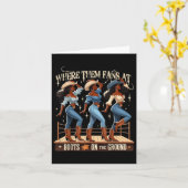 地のウェストで彼らがブーツでファンになるおもしろい場所 カード (黄色い花)