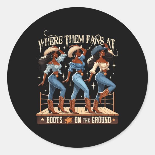 地のウェストで彼らがブーツでファンになるおもしろい場所 ラウンドシール (正面)