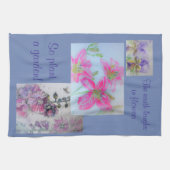 地は紫茶の湯を浮かべて笑う キッチンタオル (横)