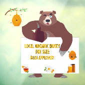 地カスタマイズ域オーガニックHoney Bear Farmロゴ ウィンドウサイン (シート3)