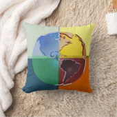 地カラフル枕 クッション (ブランケット)