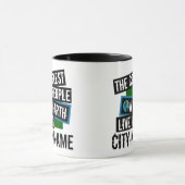 地クール上の人々はあなたの町に住んでいる マグカップ (中央)