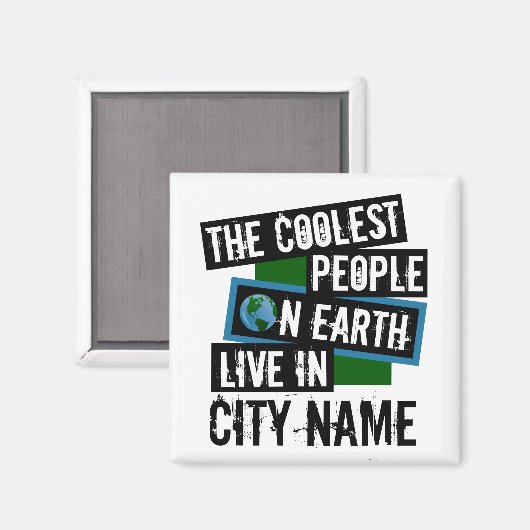 地クール上の人々はあなたの町に住んでいる マグネット (正面/裏面)