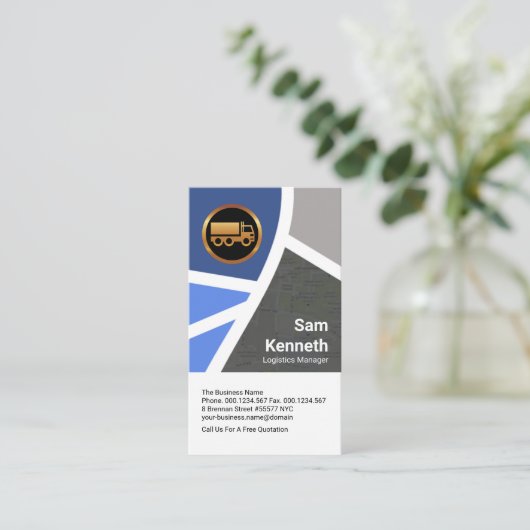 地スタイリッシュ形白道交通運転士 名刺 (スタンド正面)