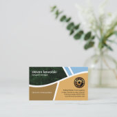 地スタイリッシュ形道路図物流輸送 名刺 (スタンド正面)