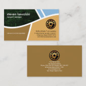 地スタイリッシュ形道路図物流輸送 名刺 (正面/裏面)