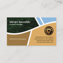 地スタイリッシュ形道路図物流輸送 名刺