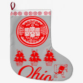 地ビールクリスマスオハイオ-ビール缶R G W ラージクリスマスストッキング (正面)