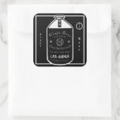 地ビールグラージャグ白黒 スクエアシール (バッグ)