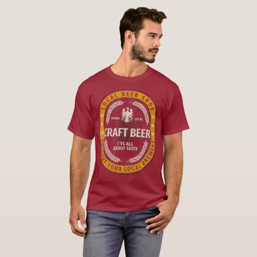 地ビールスノブクラフトビール飲料地ビール Tシャツ (正面フル)