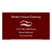 地モダン元の家の掃除 マグネット名刺 (正面)