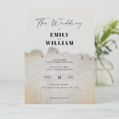 地モダン調のミニマル結婚式招待状 招待状 (スタンド正面)