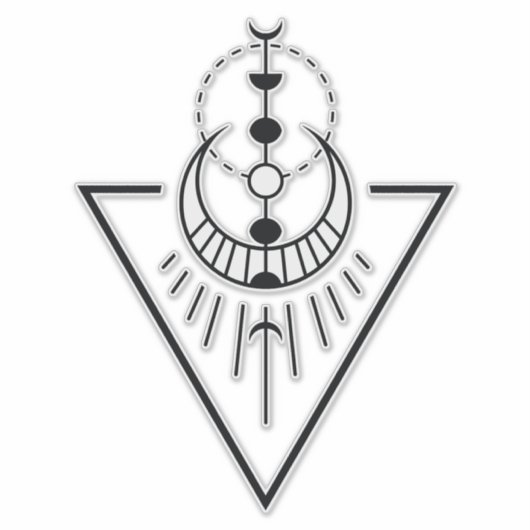 地三角月相 シール (正面)