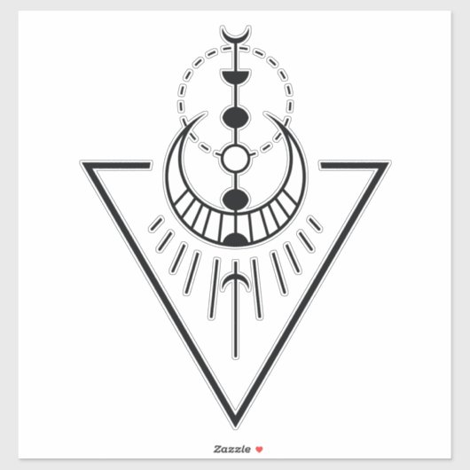 地三角月相 シール (シート)