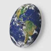 地上からの地球 ラージ壁時計 (傾斜)