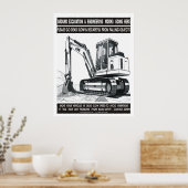 地上での掘削とエンジニアリング工事 ポスター (キッチン)