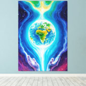 地上に平和を訪れよう キャンバスプリント (インサイチュ (ウッドフロア))