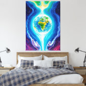 地上に平和を訪れよう キャンバスプリント (インサイチュ (寝室))